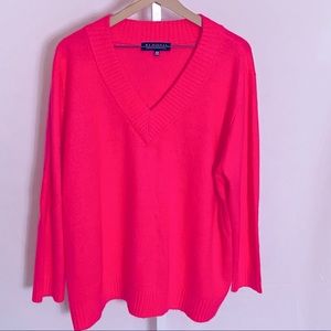 Eloquii v neck tunic sweater